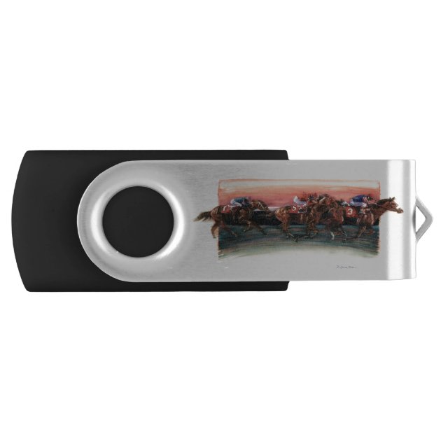 Keyring Flash Memory Stick Key USB 16GB Text Race Horse Engraved Keyring Flash Memory Stick Key USB 16GB Text Race Horse Engraved